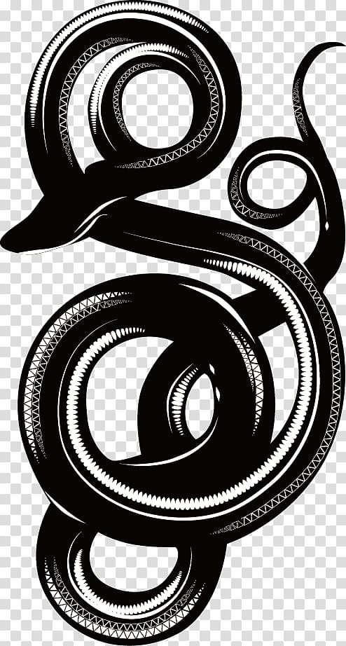 Totem Black and white, Black and white snake totem transparent background PNG clipart