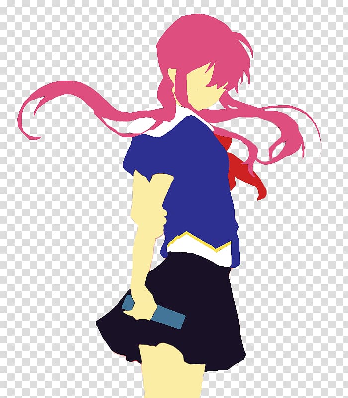 Yuno Gasai Future Diary Anime Yandere Mirai, POP ART transparent background PNG clipart