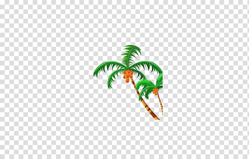 Nata de coco Coconut, Summer, palm tree, beach transparent background PNG clipart