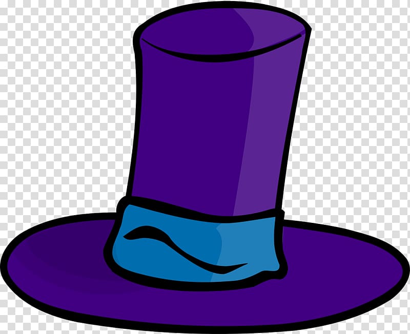 Hat Cartoon , Blue top hat transparent background PNG clipart