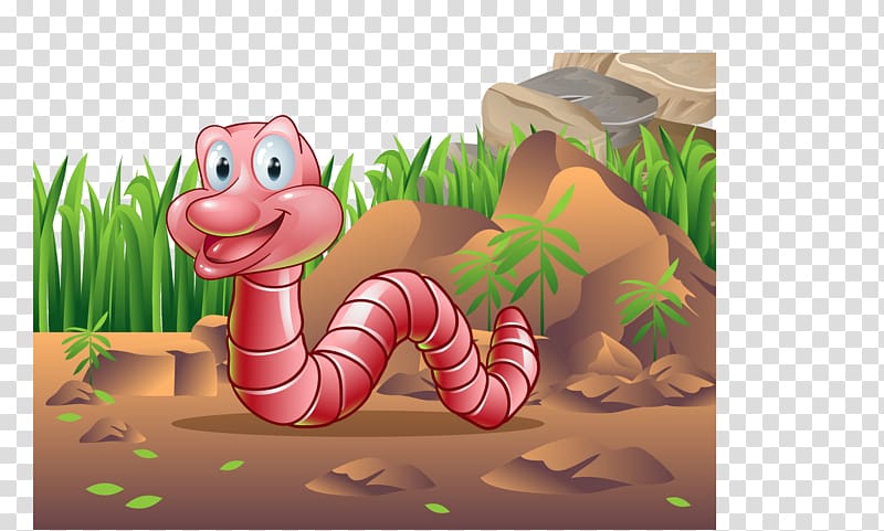 Earthworm Euclidean Illustration, Comic cartoon snake transparent background PNG clipart