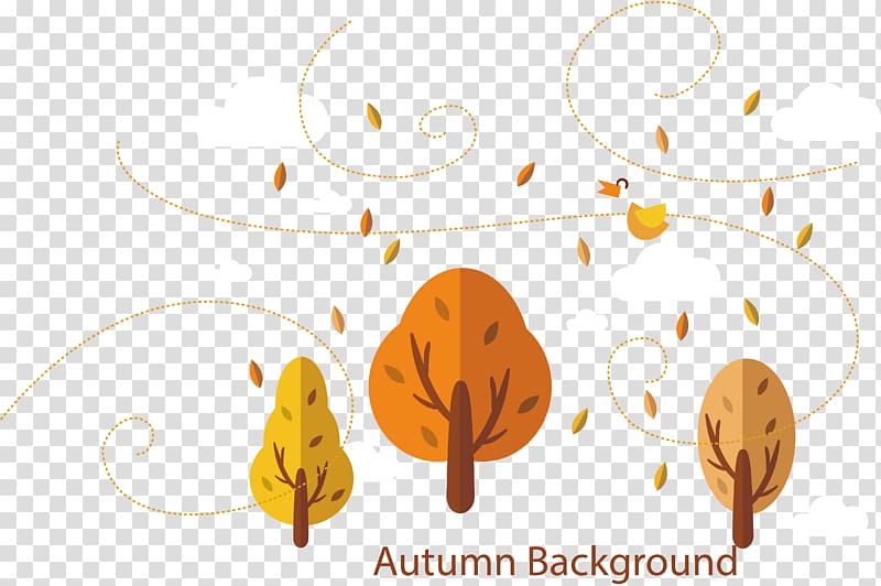 three trees autumn background , Leaf Autumn, Autumn leaves falling transparent background PNG clipart