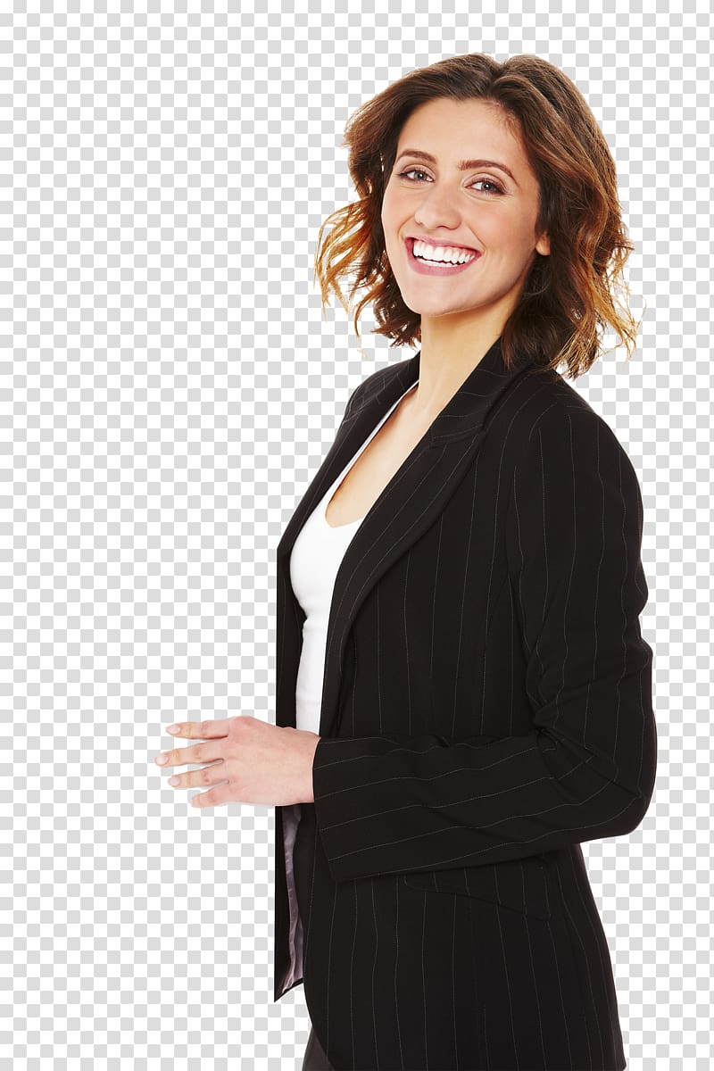 standing and smiling woman wearing black striped blazer, Pension Pensioenopbouw Organization employer Patient, businesswoman transparent background PNG clipart