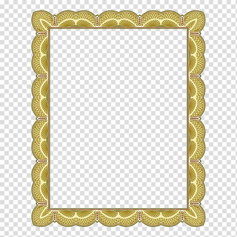 Brown pattern frame transparent background PNG clipart
