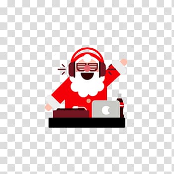 santa claus playing music transparent background PNG clipart