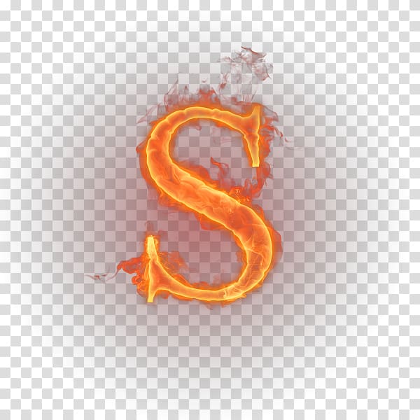 Flaming S illustration, Letter English alphabet Font, flame transparent ...