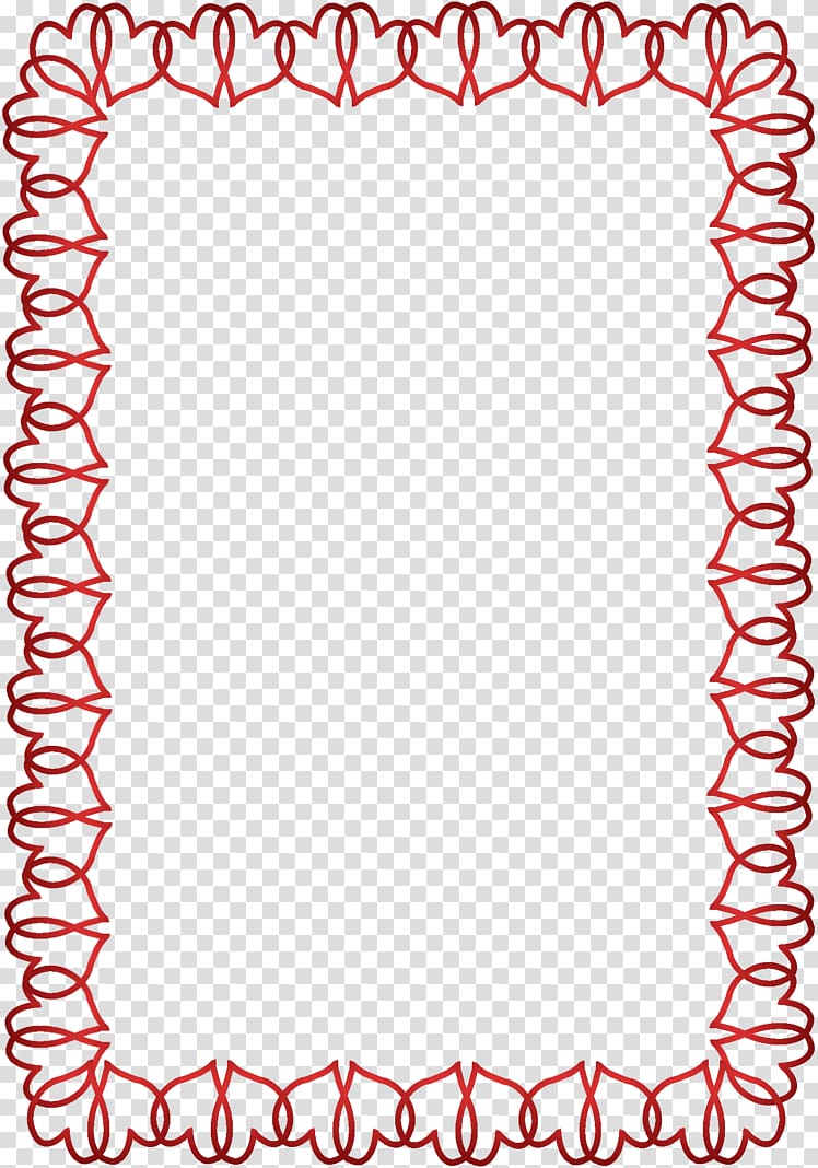 Valentines Day Right border of heart , Free Heart Border transparent background PNG clipart