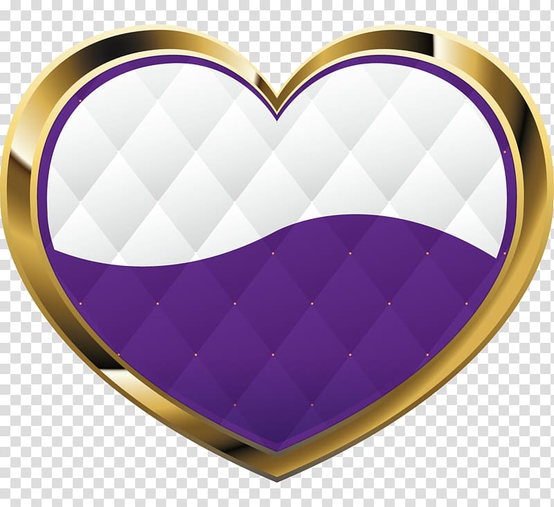 Purple Heart Euclidean Metal, Purple heart-shaped material retro button transparent background PNG clipart