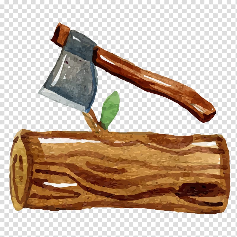 Wood, Trees and ax material transparent background PNG clipart