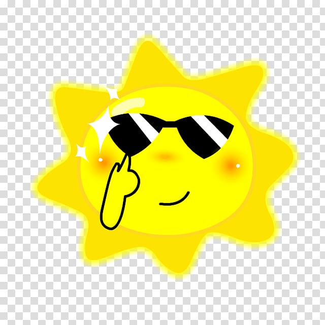Sunglasses Animation Drawing, Cartoon sun transparent background PNG clipart