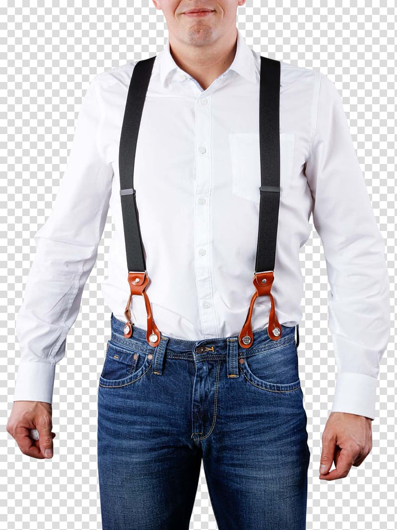 Braces T-shirt Dress shirt Belt White, suspenders transparent background PNG clipart