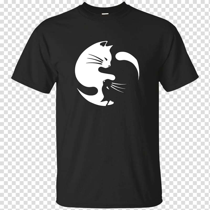 T-shirt Hoodie Sleeve Clothing, yin yang cat transparent background PNG clipart