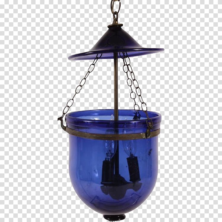 Lighting Bell jar Glass Cobalt blue, continental shading transparent background PNG clipart