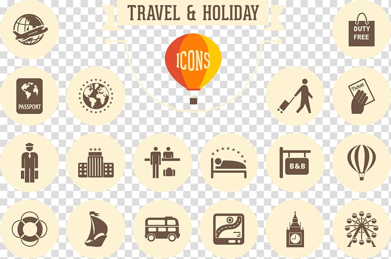 Retro World Vacation Tourism Icon, vacation icon transparent background PNG clipart
