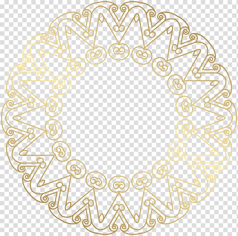 round gold border illustration, Cruz Ramirez Miss Fritter , Round Golden Border Frame Deco transparent background PNG clipart