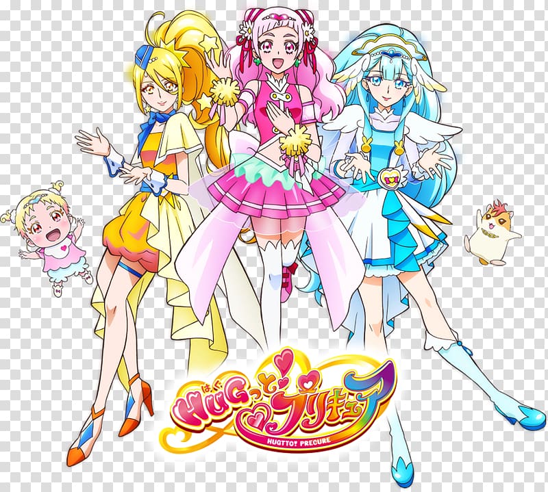 Pretty Cure Magical girl, hug transparent background PNG clipart