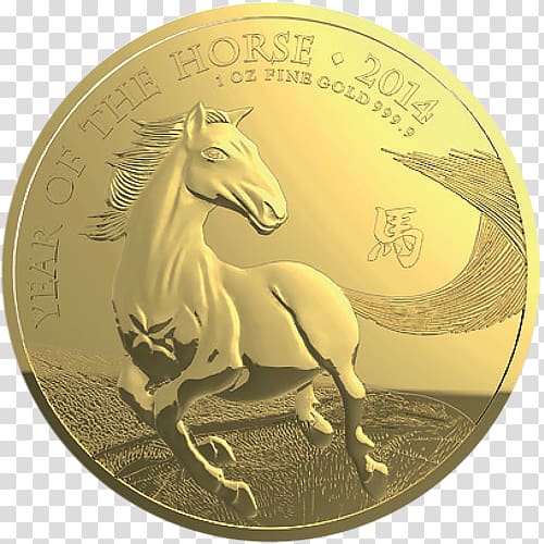 Coin Gold Horse Mammal, Coin transparent background PNG clipart