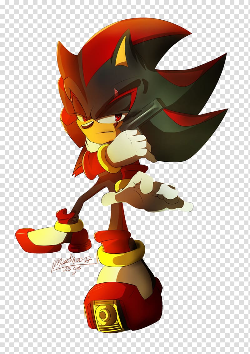 Drawing Shadow the Hedgehog , badass transparent background PNG clipart