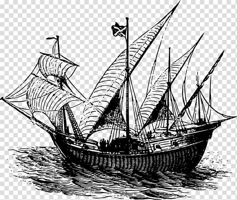 15th century Boat Caravel 14th century, Shipping transparent background PNG clipart