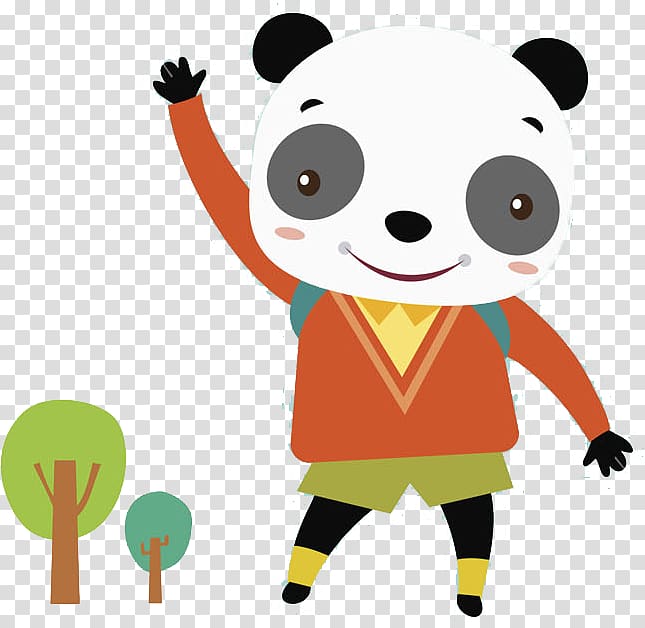 Giant panda , Lovely panda transparent background PNG clipart