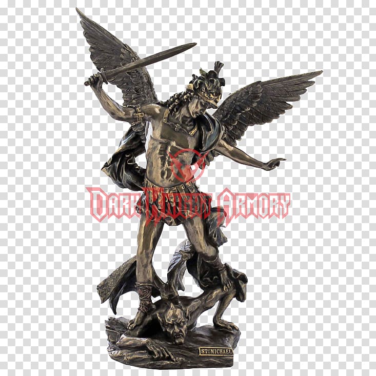 Michael Lucifer Gabriel Sculpture Statue, demon transparent background PNG clipart
