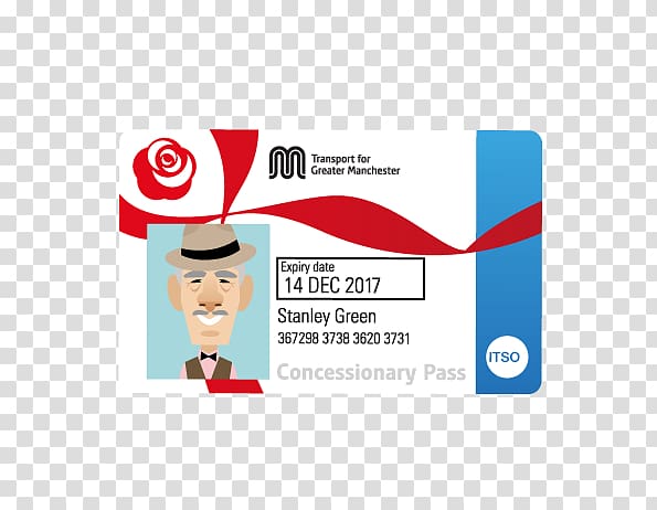 Bus Transit pass English National Concessionary Travel Scheme get me there Transport for Greater Manchester, card visit transparent background PNG clipart