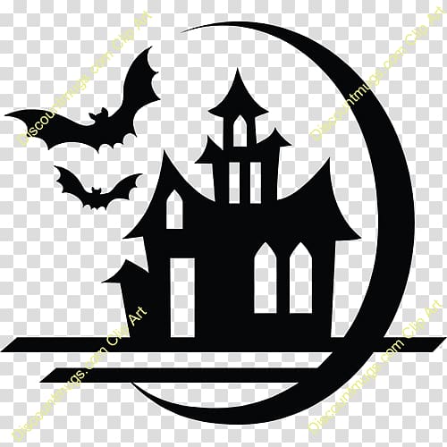 Haunted house Haunted attraction Ghost Halloween, half moon boat transparent background PNG clipart