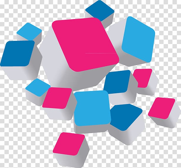 Cube Three-dimensional space Geometry Square, Color science and technology block transparent background PNG clipart