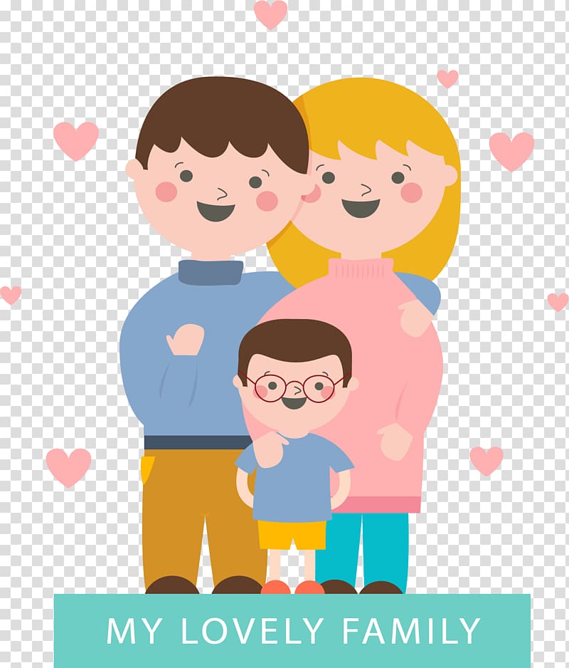 Euclidean , Happy family of three transparent background PNG clipart