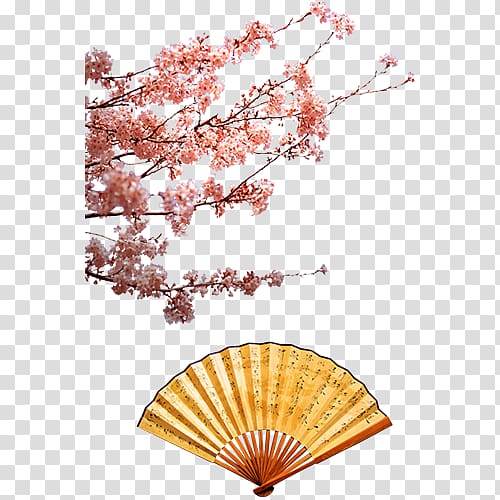 Hand fan , Plum fan transparent background PNG clipart