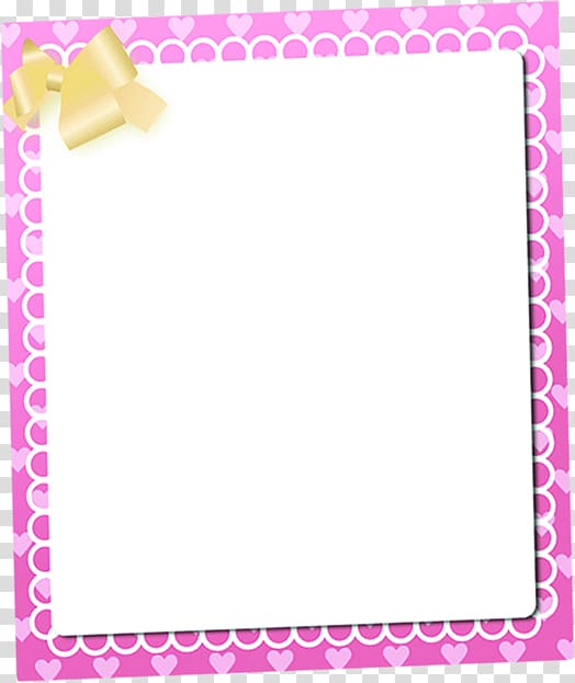, Painted pink love frame transparent background PNG clipart