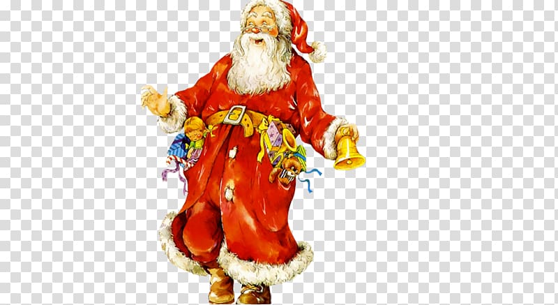 Pxe8re Noxebl Ded Moroz Mrs. Claus Santa Claus Christmas, Santa Claus shaking bell transparent background PNG clipart