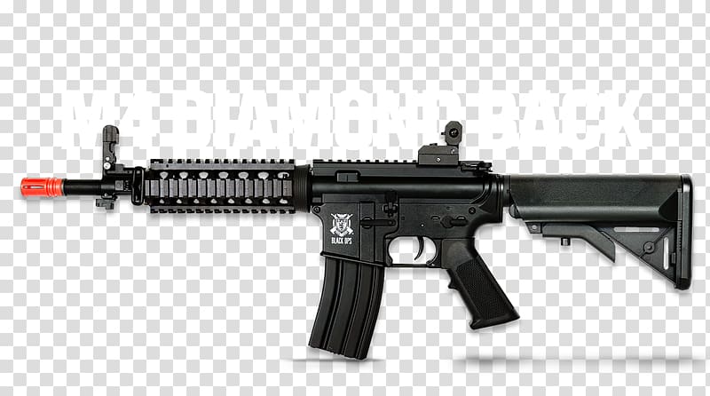 Close Quarters Battle Receiver M4 carbine Close quarters combat Airsoft Guns, rifle transparent background PNG clipart