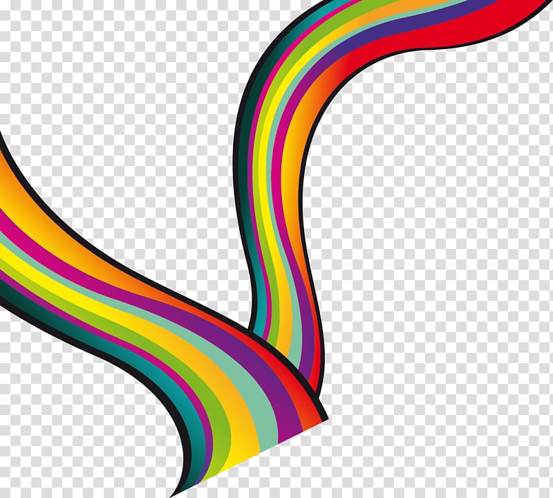 Curve , Hand-painted colorful ribbon pattern transparent background PNG clipart