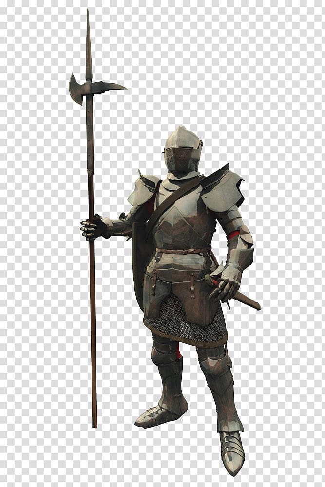 Middle Ages Knight Warrior illustration, Armored warrior transparent background PNG clipart