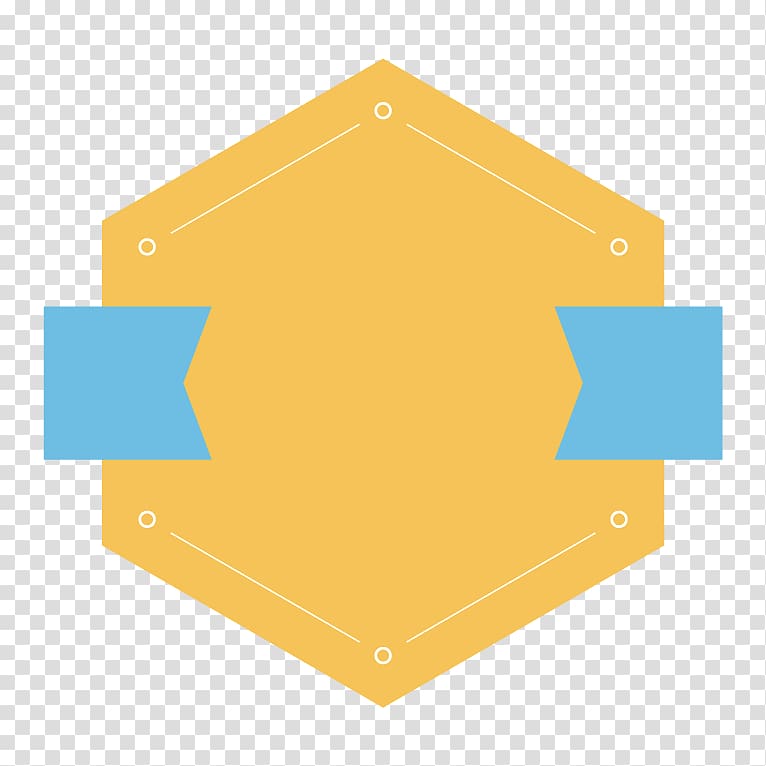 hexagonal yellow logo, Badge, creative PPT design border diamond badge icon transparent background PNG clipart