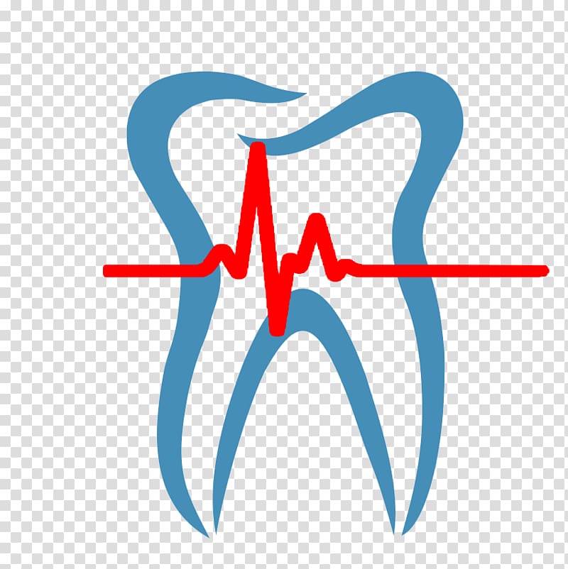 red and blue tooth and heart beat , Dentistry Dental surgery Endodontics Dental implant, Tooth transparent background PNG clipart