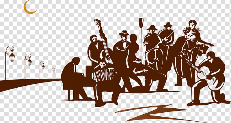 Orchestra Tango Conductor Dance, Silhouette People transparent background PNG clipart