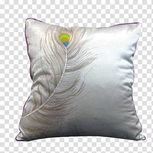 Feather Peafowl Pillow Euclidean , Peacock feather pillow transparent background PNG clipart