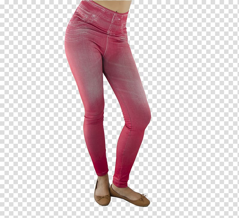 Waist Jeans Leggings Pink M, slimming shaping transparent background PNG clipart