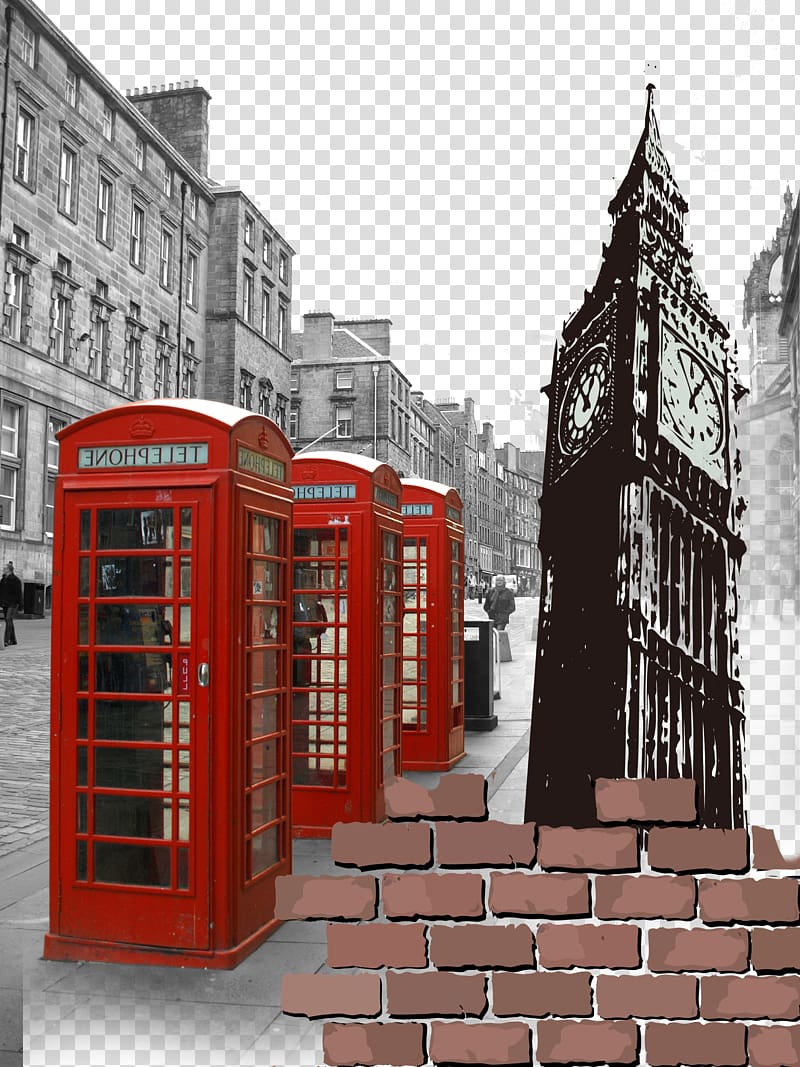 London Art Painting Wall, Big Ben transparent background PNG clipart