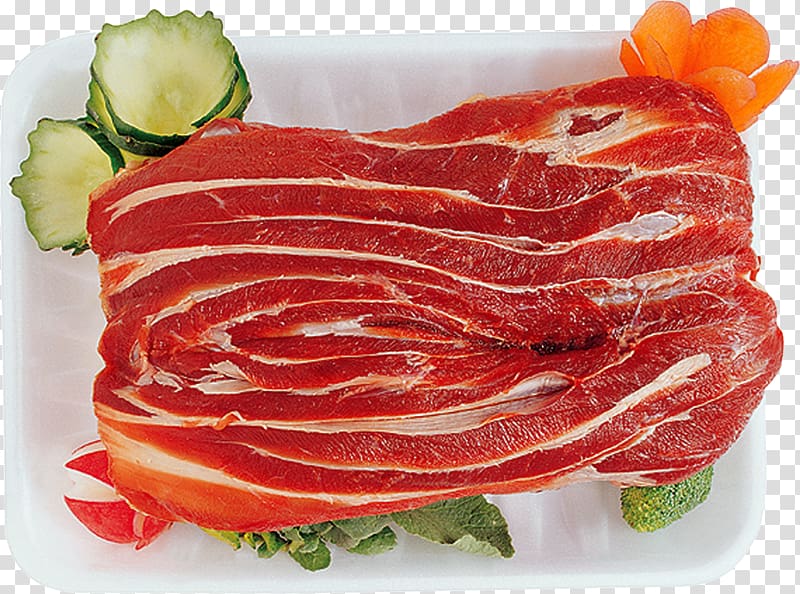 Ham Back bacon Veal Meat, Meat beacon transparent background PNG clipart