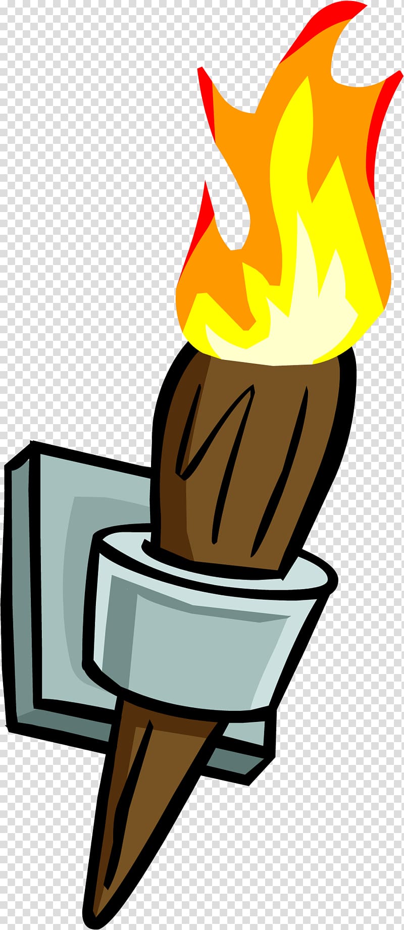 brown torch illustration, Wall Torch transparent background PNG clipart