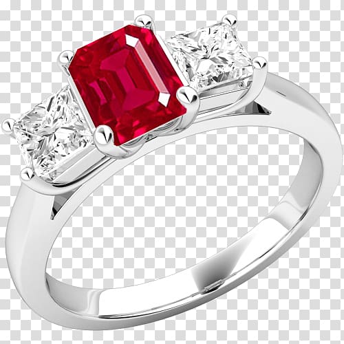 Ruby Ring Diamond cut Brilliant, Ruby Diamond Rings transparent background PNG clipart