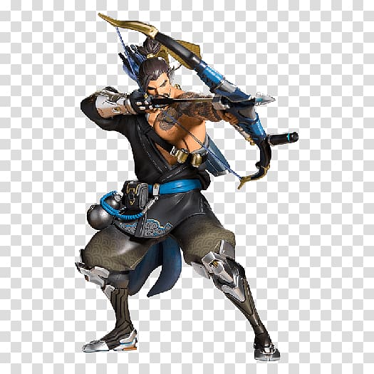 Overwatch Hanzo Statue Mercy Blizzard Entertainment, small lego statue transparent background PNG clipart