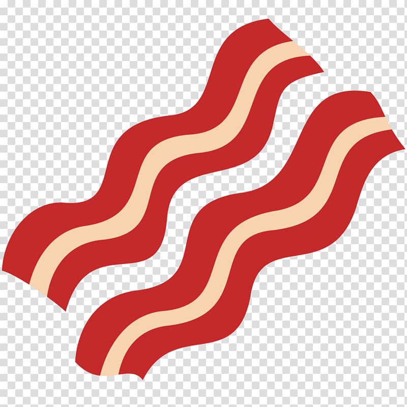 two bacon illustration, Bacon, egg and cheese sandwich Fried egg Breakfast , bacon transparent background PNG clipart