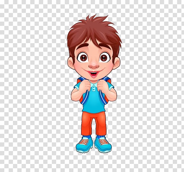 boy carrying backpack illustration, Twin Girl , Cartoon cute school boy transparent background PNG clipart