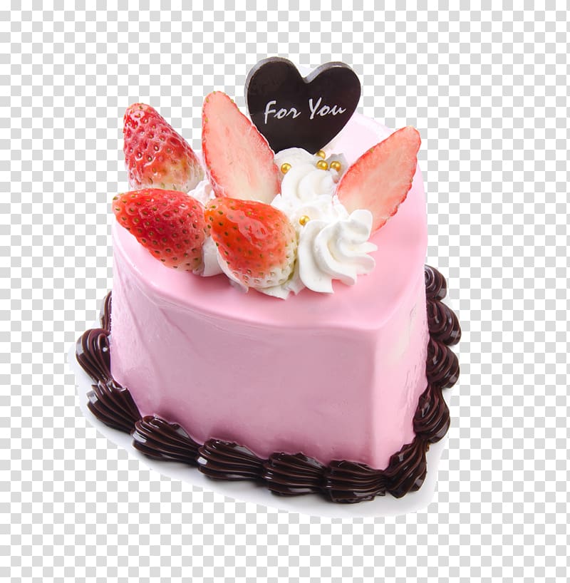 Strawberry cream cake Chocolate cake Frosting & Icing Birthday cake, Strawberry Fruit Cake transparent background PNG clipart