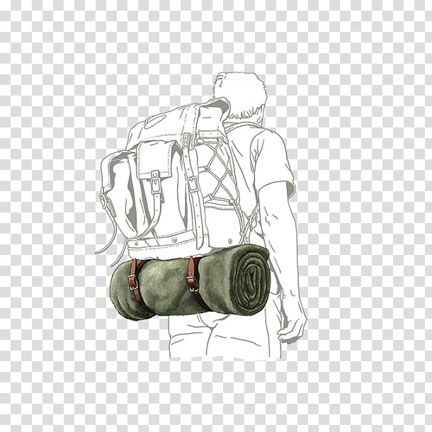 Cowboy bedroll Frost River Strap Camping Backpack, backpack transparent background PNG clipart