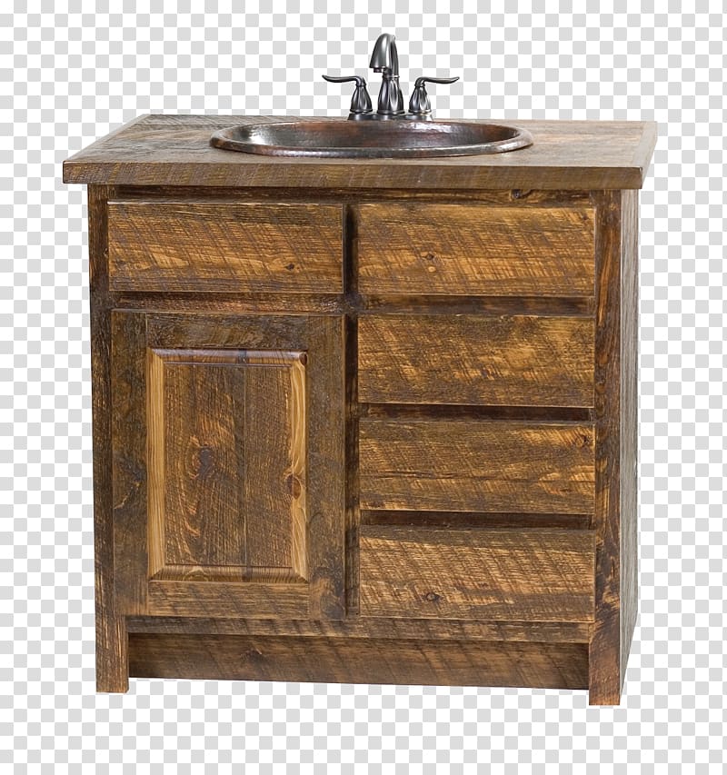 Bathroom cabinet Reclaimed lumber Rustic furniture Wood, barn transparent background PNG clipart